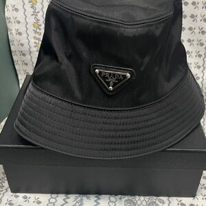 Prada Black Bucket Hat